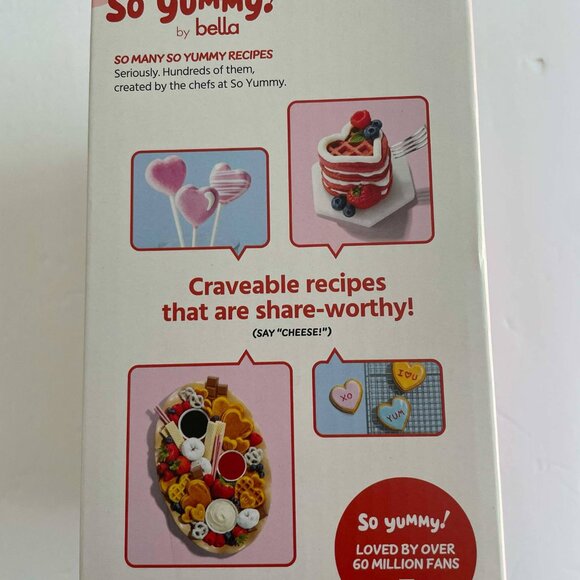 NEW So yummy By Bella Heart Mini Waffle Maker Pink - Picture 2 of 3